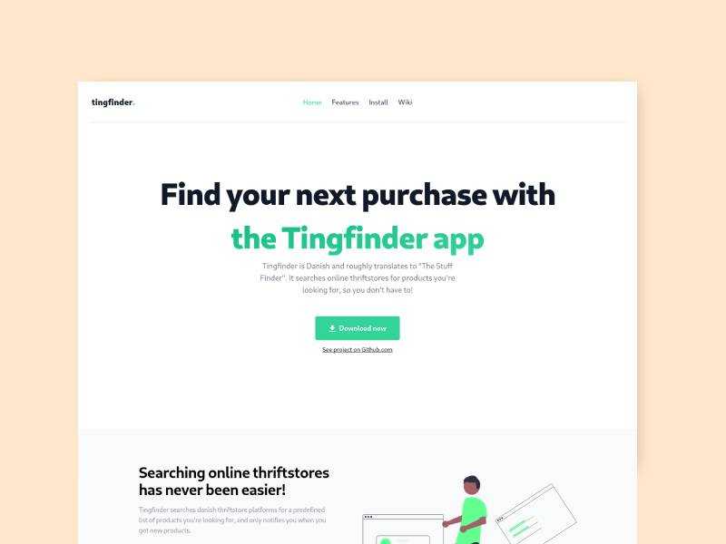 Tingfinder app and website